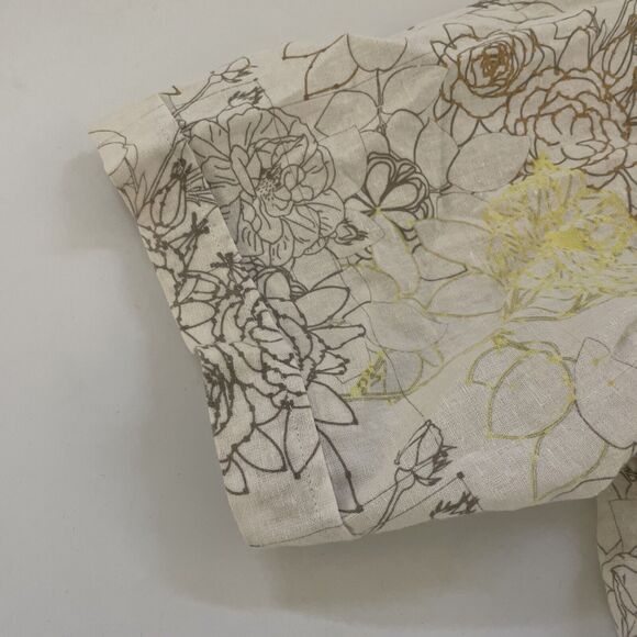 Vintage Sean John Linen Shirt Floral Casual Travel Beach Mens Button Down‎ 2XL - Picture 5 of 9